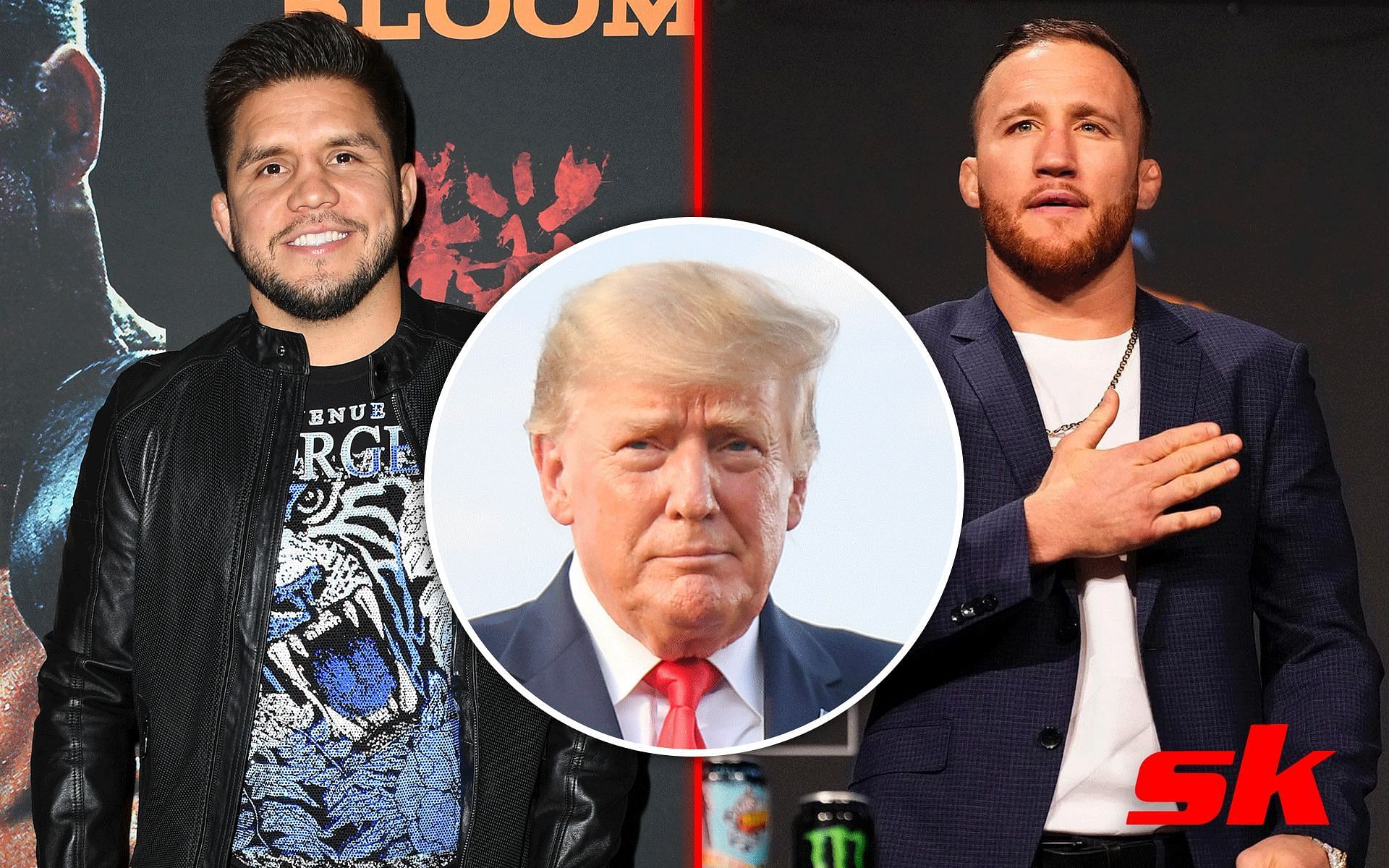 Donald Trump hailed Henry Cejudo and Justin Gaethje during the 2020 re-election campaign