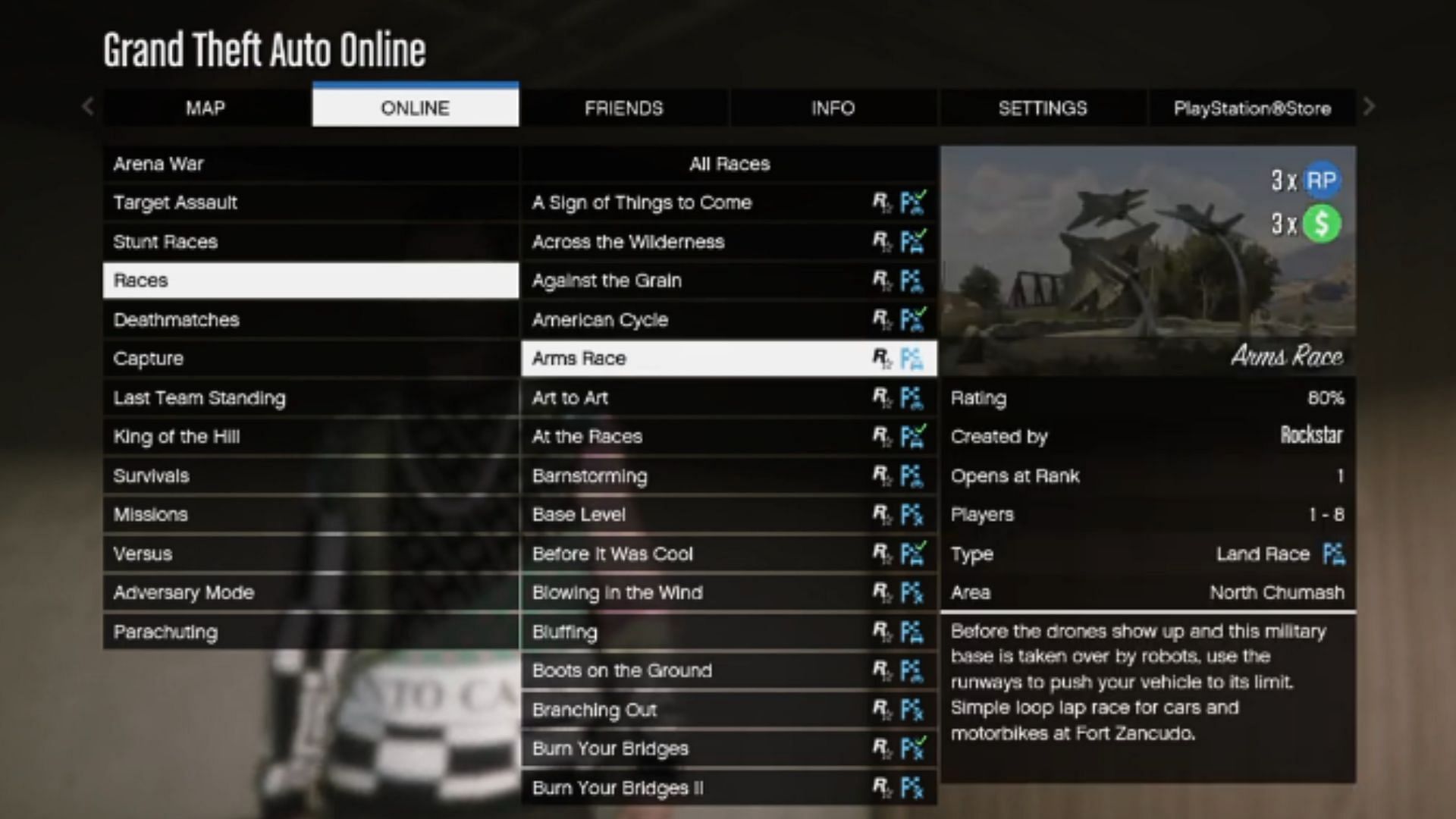 GTA Online Races playlist (Image via YouTube/Niko)