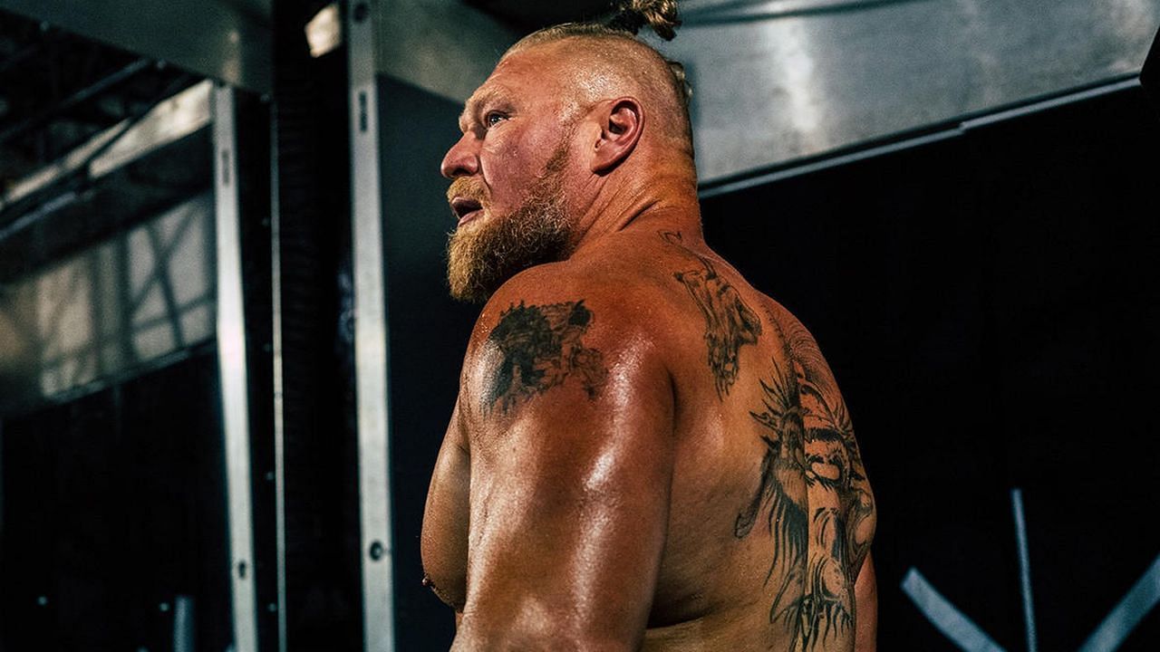 Brock Lesnar backstage (via WWE
