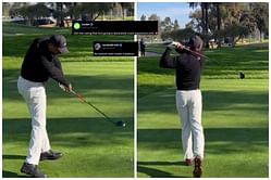 “Old man swing” “So smooth” – Fans react to Tiger Woods practicing his swing at The Genesis Invitational 2024