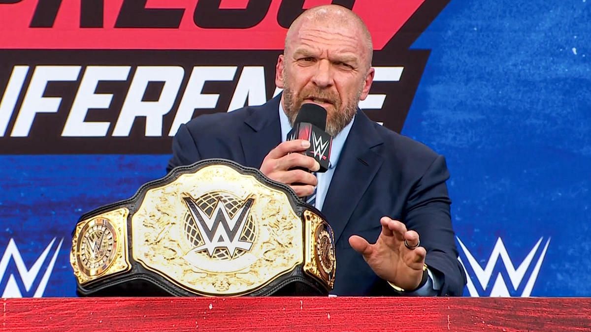 Triple H often speaks to journalists after WWE events