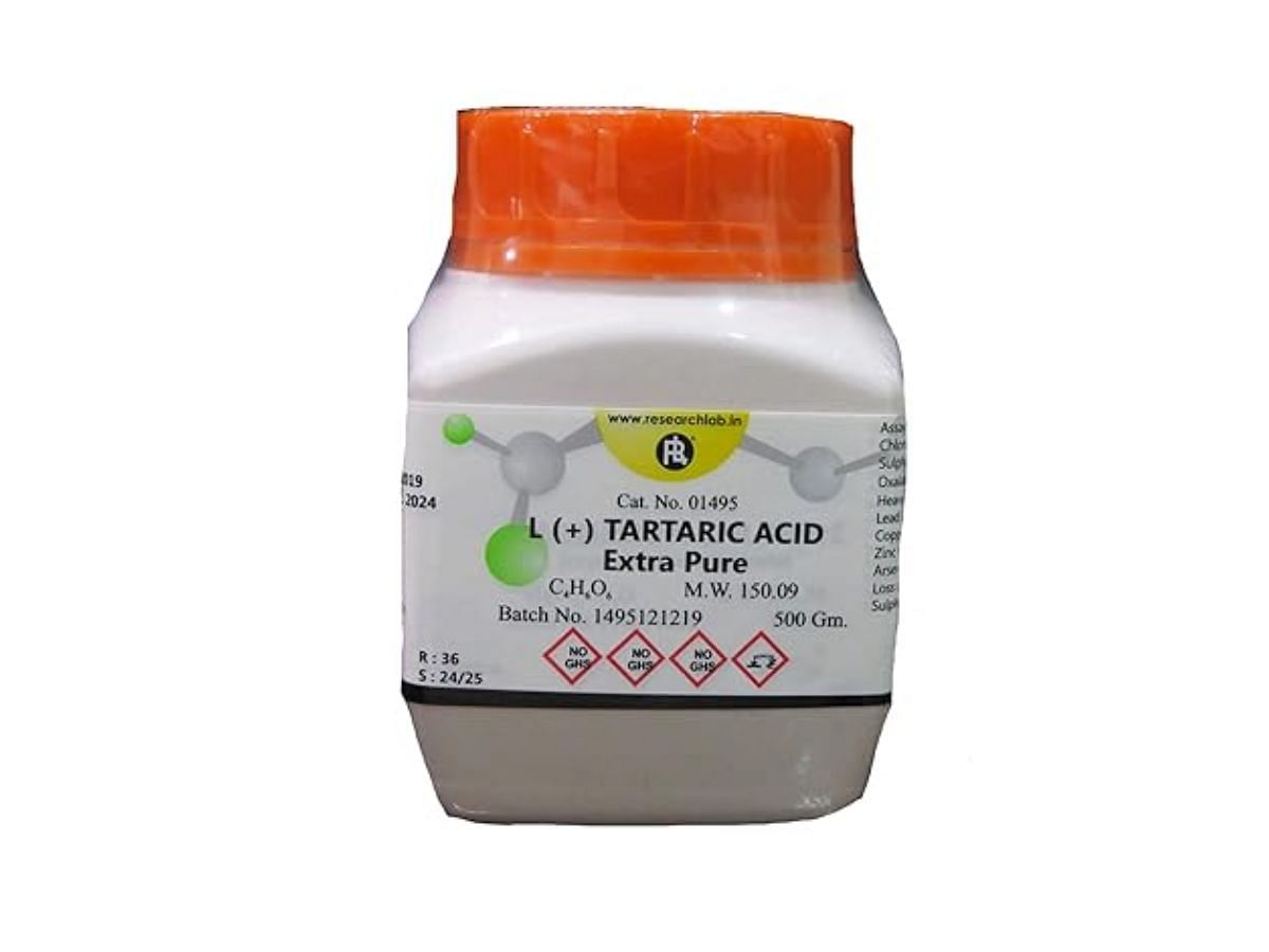 Tartaric acid (Image via Amazon)