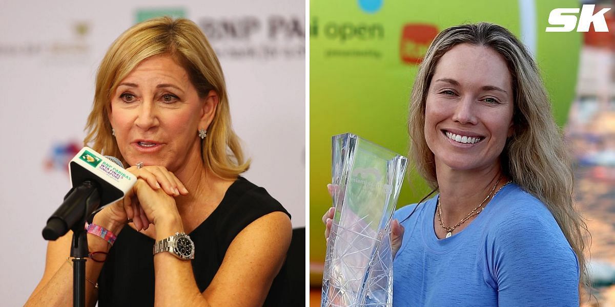 Chris Evert congratulates Danielle Collins on her Miami Open triumph