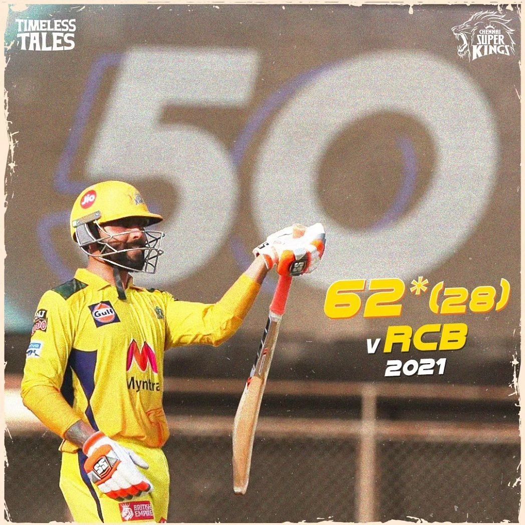 Ravindra Jadeja was the star for CSK in this game in 2021. [CSK]