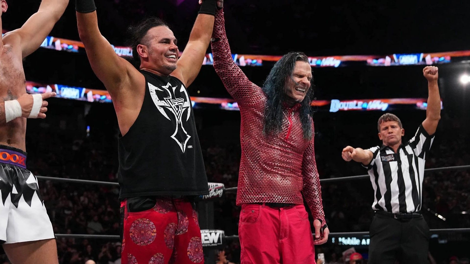 The Hardys celebrate at AEW Double Or Nothing