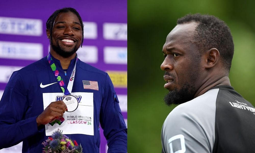 Noah Lyles and Usain Bolt