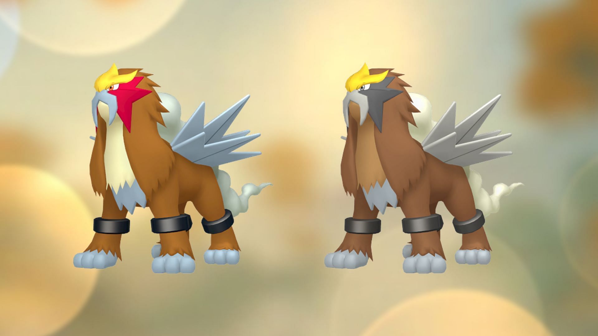 Regular and Shiny Entei (Image via TPC)