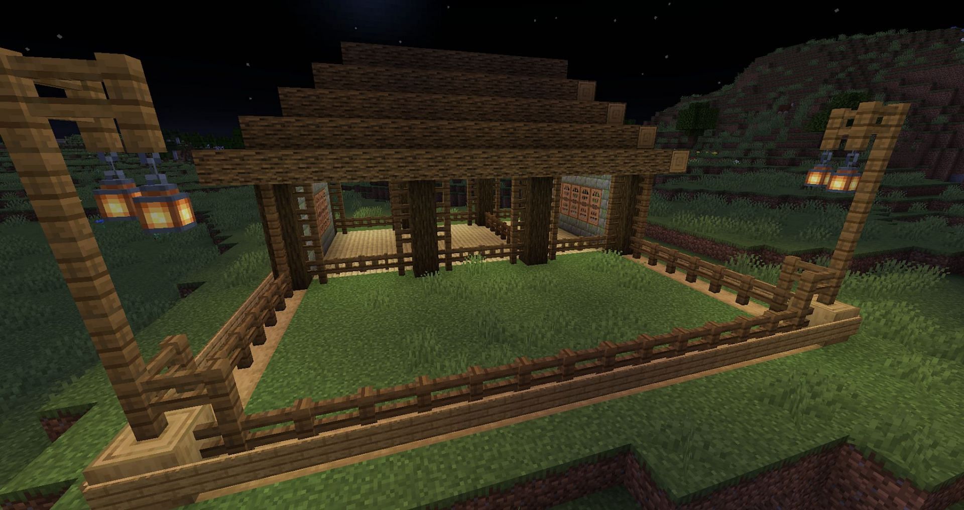 The basic and undecorated stable (Image via Mojang)