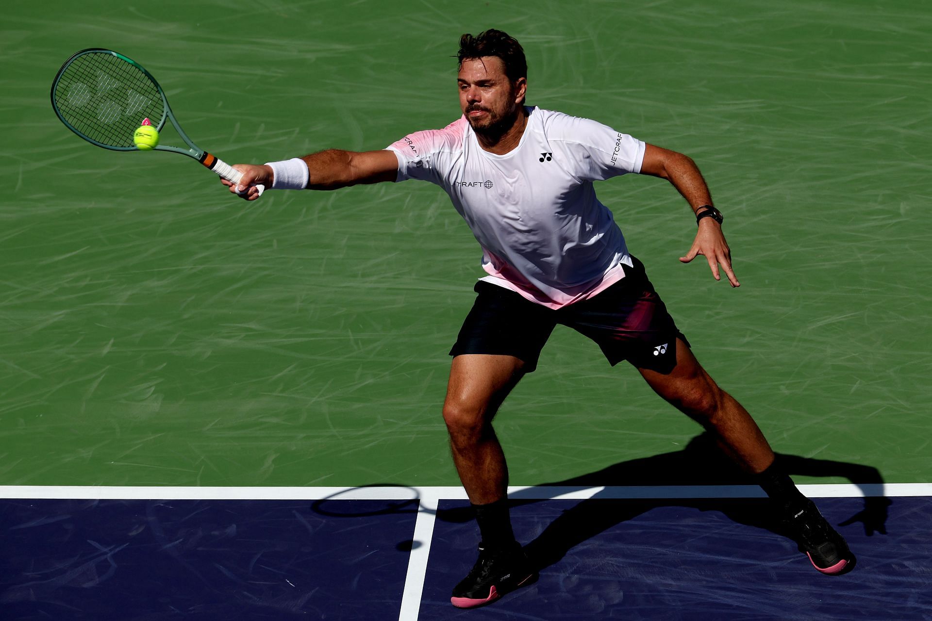 Stan Wawrinka at the 2024 BNP Paribas Open in Indian Wells, California - Getty Images