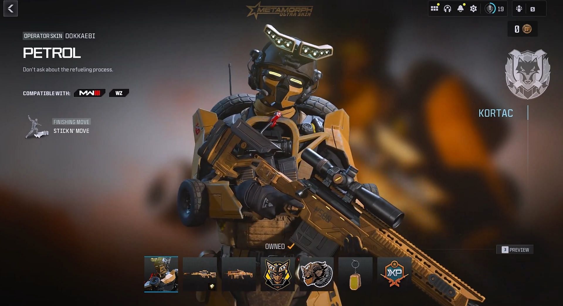 Patrol Operator skin from Tracer Pack: Metamorph bundle in MW3 (Image via Activision)