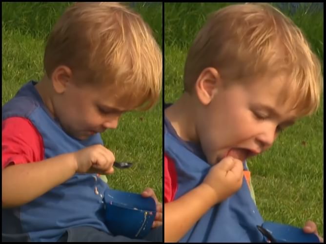 "This kid is still cleaner than Costanza" - Fans pass witty remarks as young baseball enthusiast turns ice-cream mishap into stadium highlight