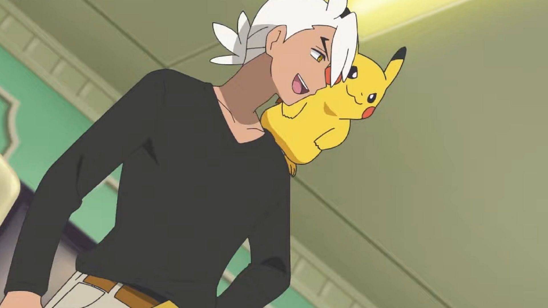 Friede and Cap visit Dot in a Pokemon Horizons Episode 41 flashback (Image via The Pokemon Company)