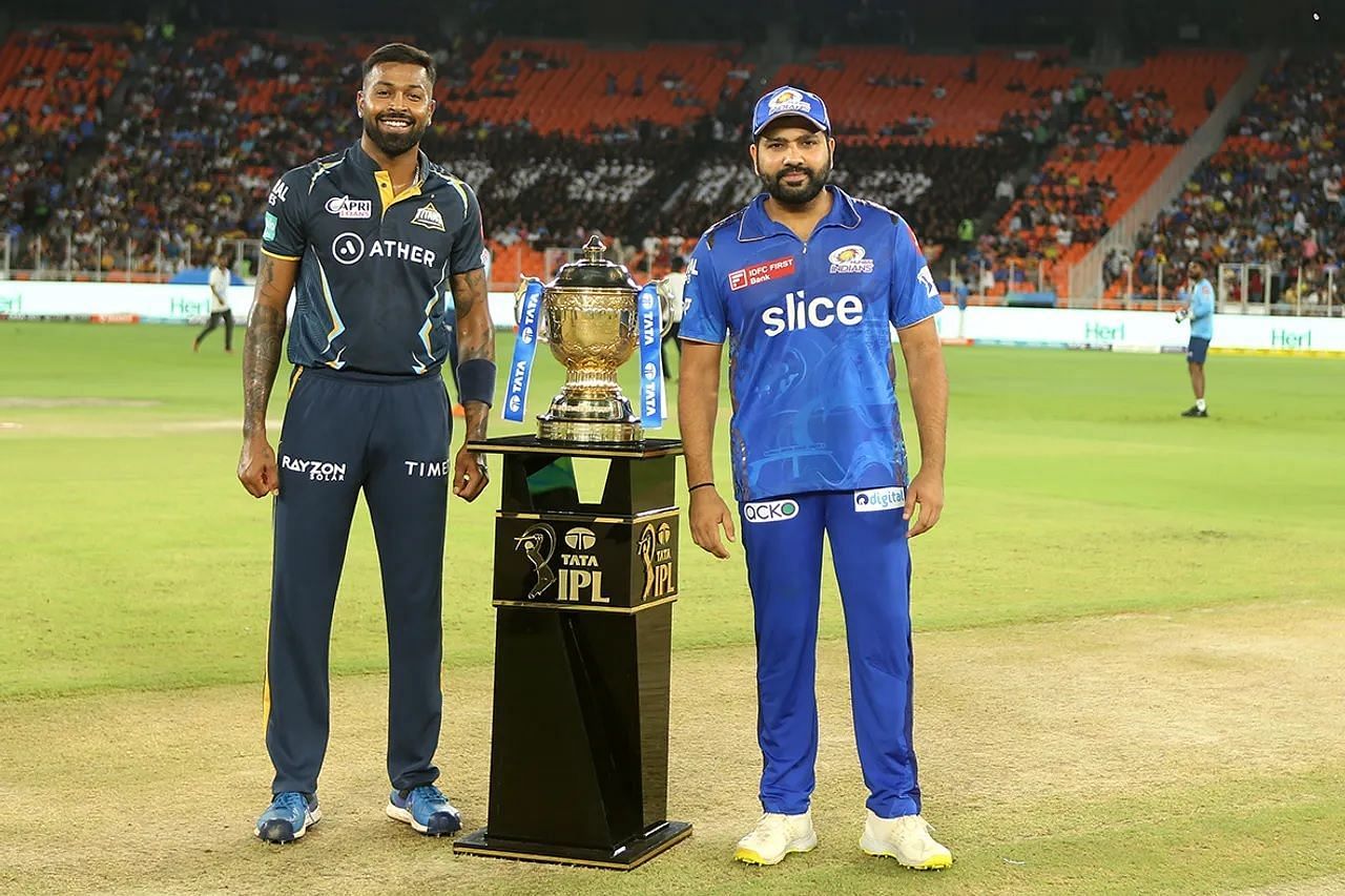 Hardik Pandya (left) was the Gujarat Titans captain in the last two editions of the IPL. [P/C: iplt20.com]