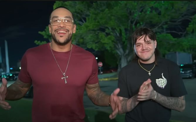 [VIDEO] Dominik Mysterio stares Damian Priest down at his wedding for a hilarious reason