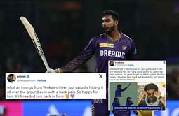 "Flower nahi, fire hai main" - Fans hail Venkatesh Iyer for his aggressive match-winning 50 for KKR in IPL 2024 clash vs RCB