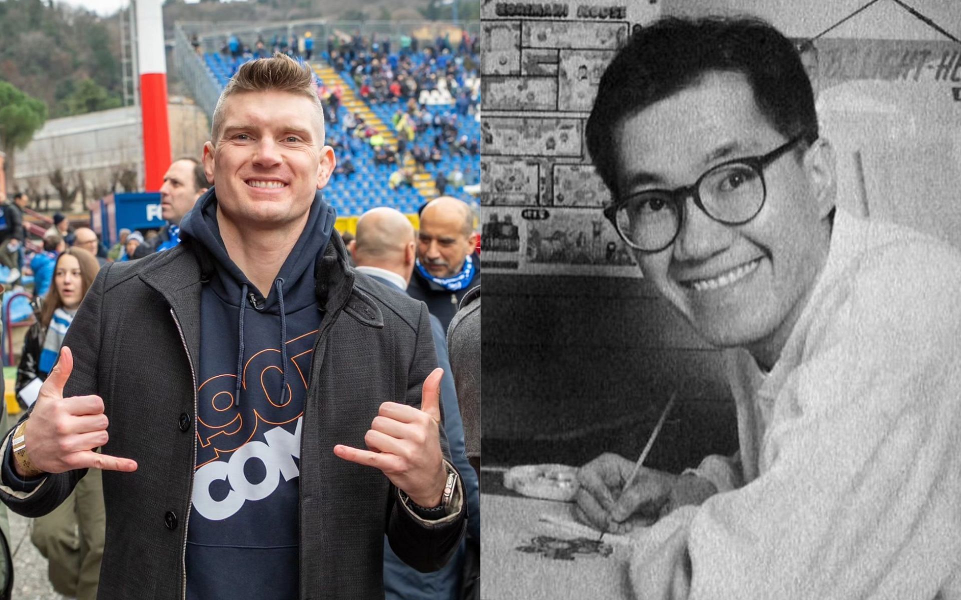 Stephen Thompson (left) mourns the loss of Akira Toriyama (right) on March 8 [Photo Courtesy @wonderboymma on Instagram]