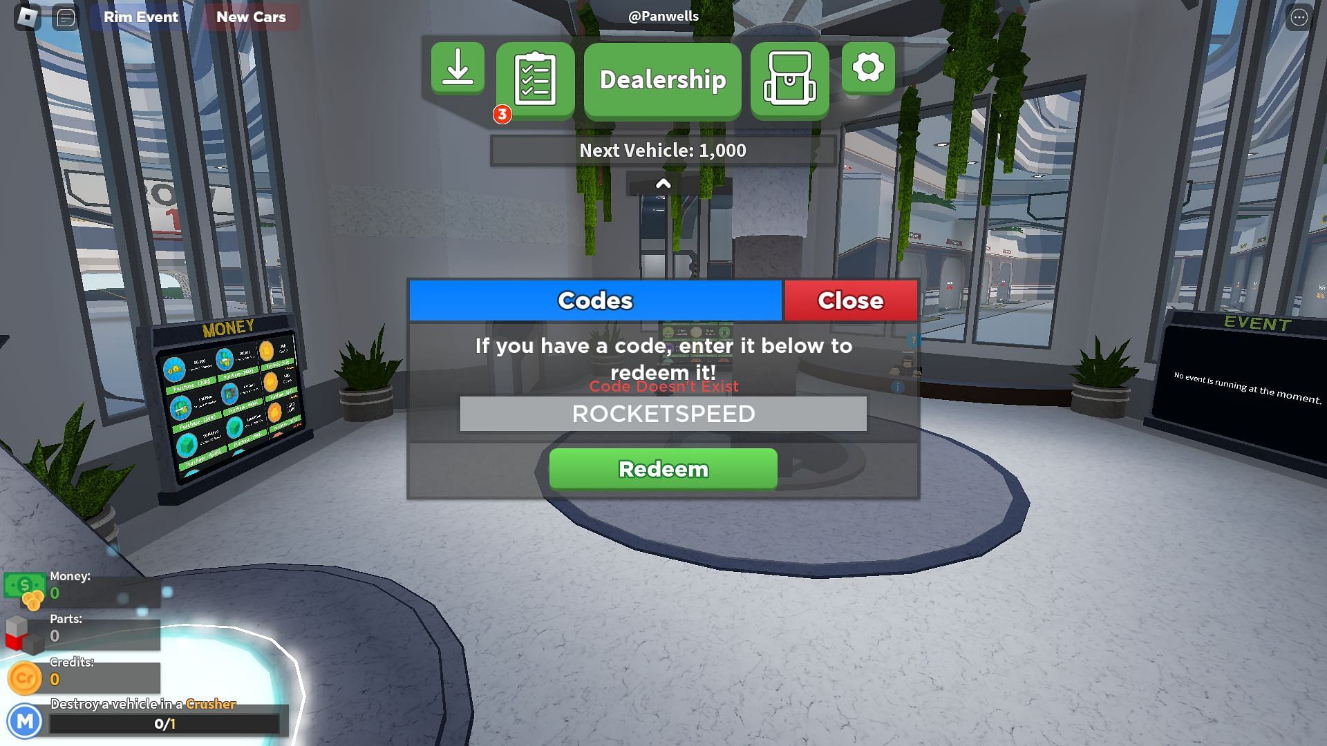 Troubleshooting codes for Car Crushers 2 (Image via Roblox)