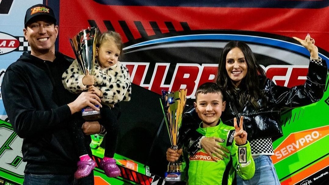 Kyle Busch with wife Samantha, son Brexton and daughter Lennix (Image from Instagram)