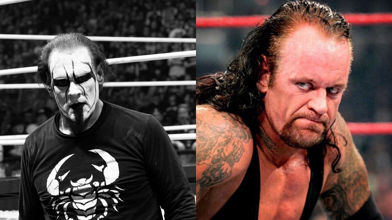 Sting (left) and The Undertaker (right)
