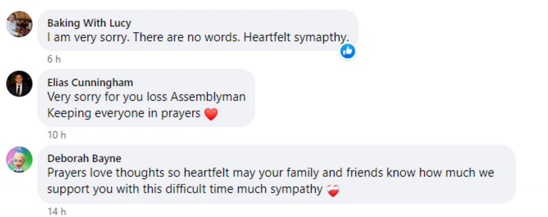 Netizens extend support as the assemblyman&rsquo;s son passes away (Image via Facebook)