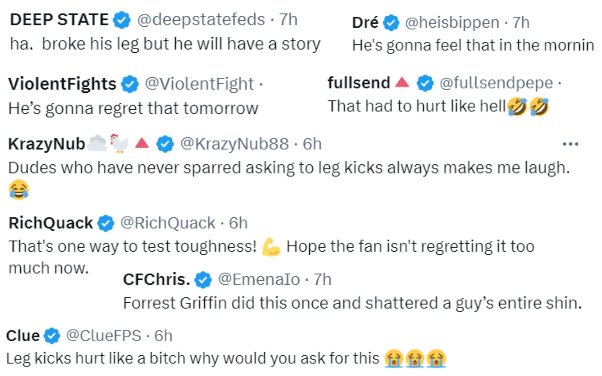 Fan reactions to Jorge Masvidal leg-kicking a fan