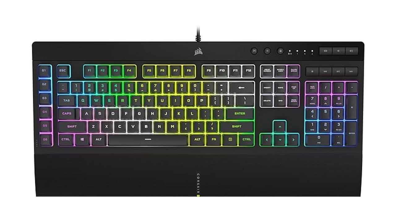 The Corsair K55 RGB Pro XT is another of the best budget gaming keyboards under $100 (Image via Amazon)
