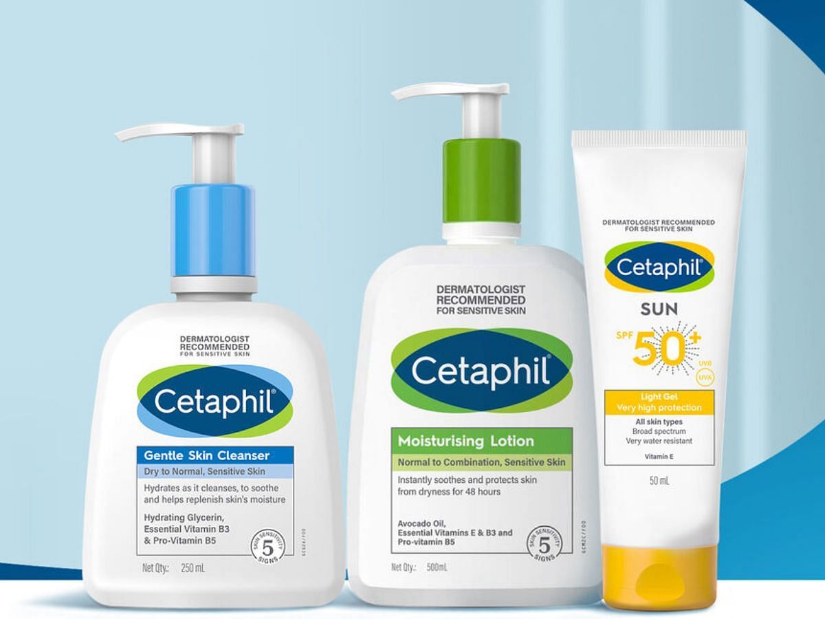 Cetaphil&#039;s non-comedogenic products (Image via Cetaphil)