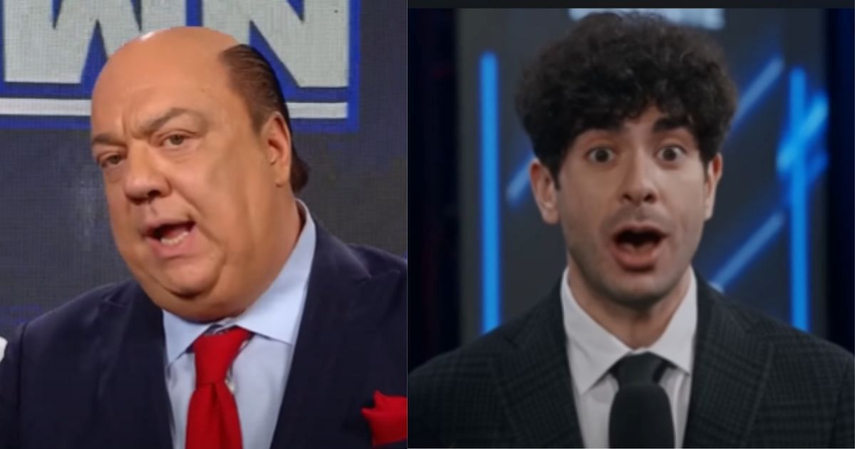 Paul Heyman (left) and Tony Khan (right) [Images via WWE and AEW on YouTube]
