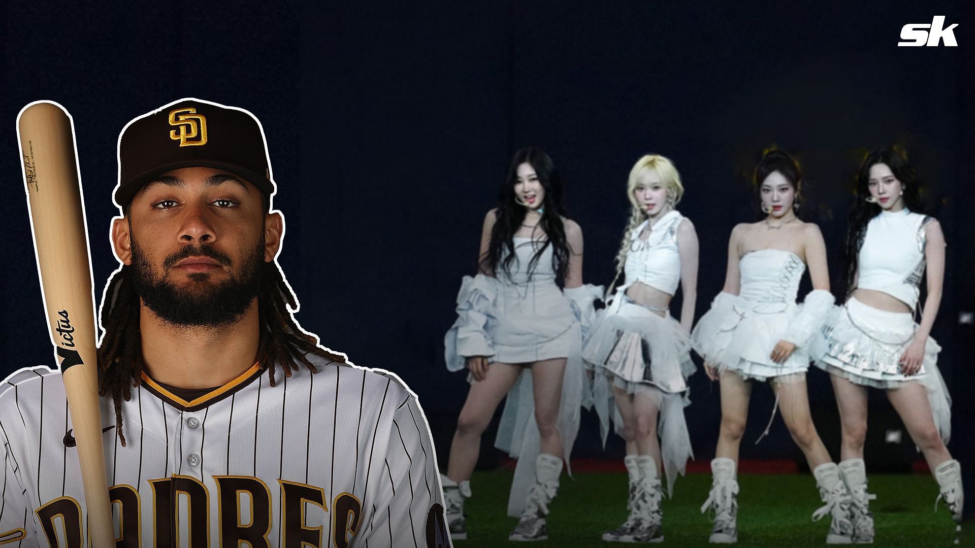 &ldquo;Got the best view&rdquo; - Fans react as Fernando Tatis Jr. watches K-Pop group aespa groove during Dodgers vs. Padres game opening