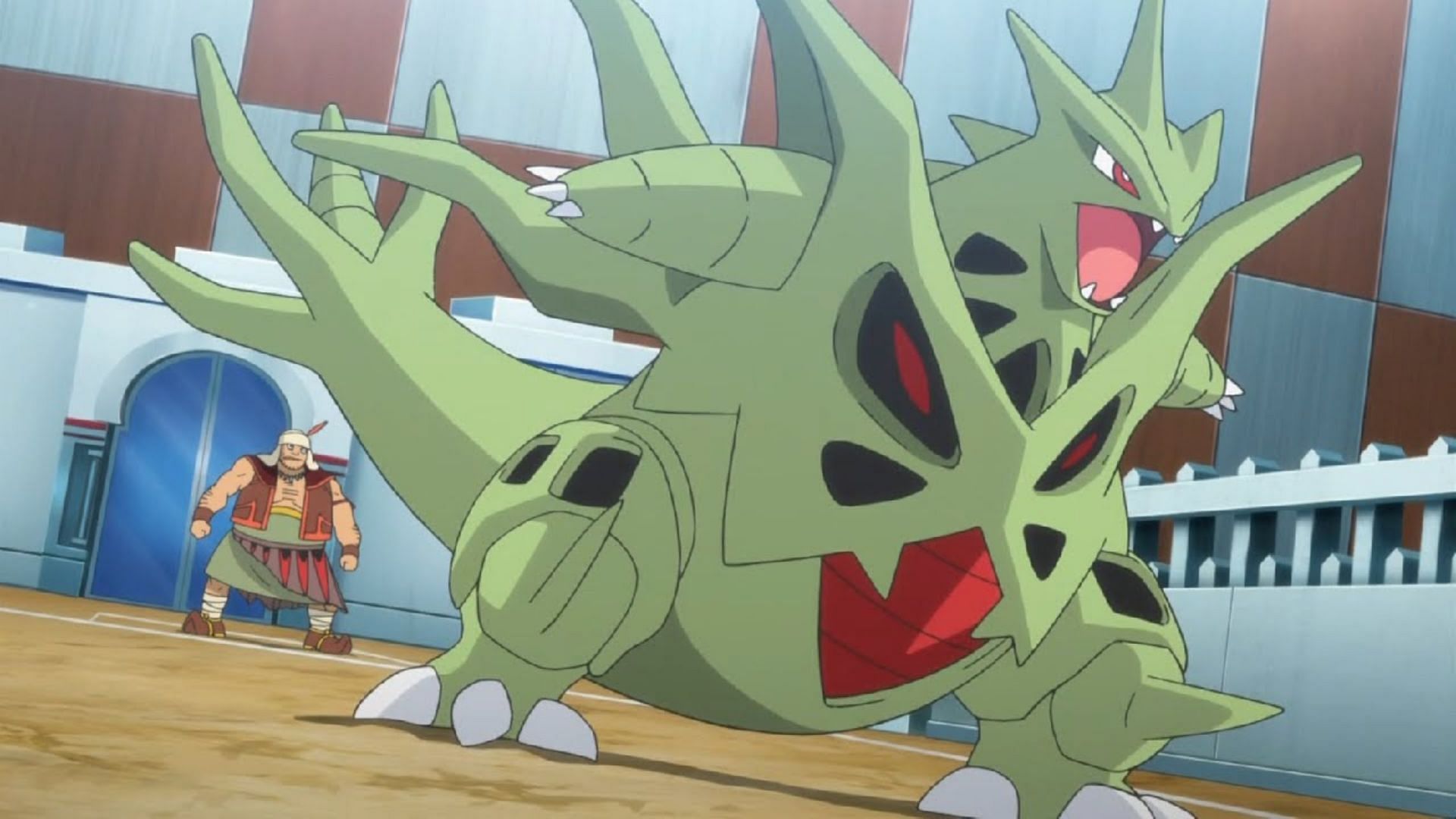 Mega Tyranitar in the anime (Image via TPC)