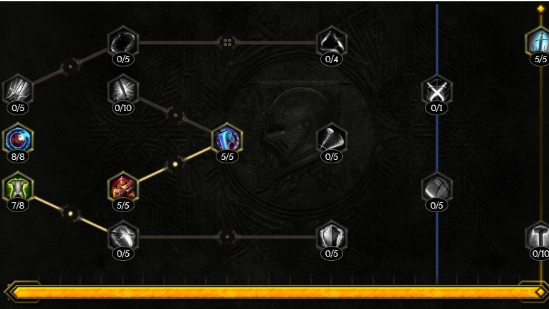 Passive Skill tree for the Echo Warpath build (Image via Eleventh Hour Games)