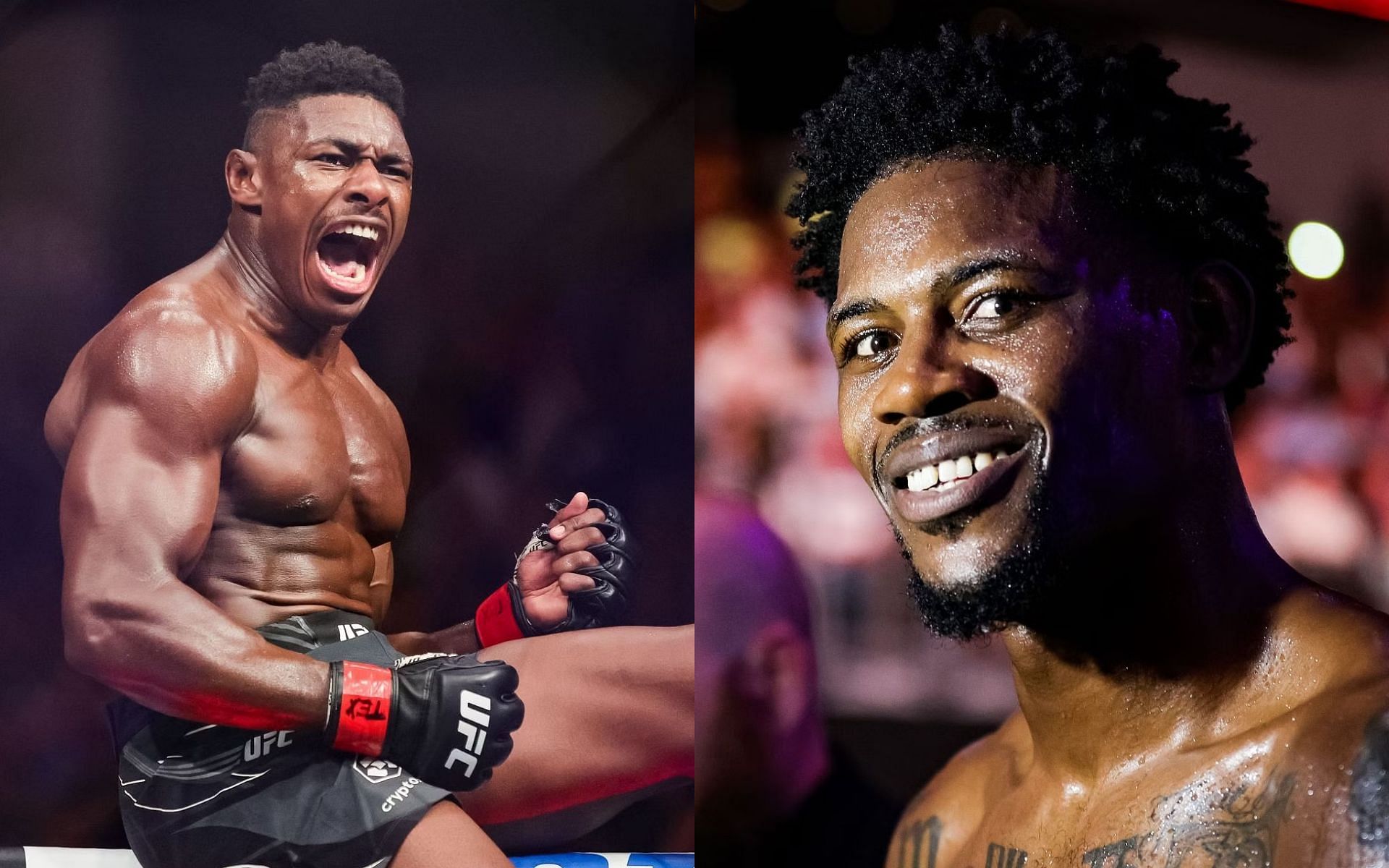 Joaquin Buckley (left) shuts down rematch with Kevin Holland (right) following recent TKO win at UFC Atlantic City [Images Courtesy: @GettyImages]