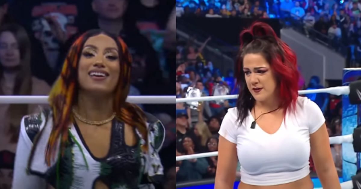 Mercedes Mone (left) and Bayley (right) [Images via AEW and WWE YouTube handles]