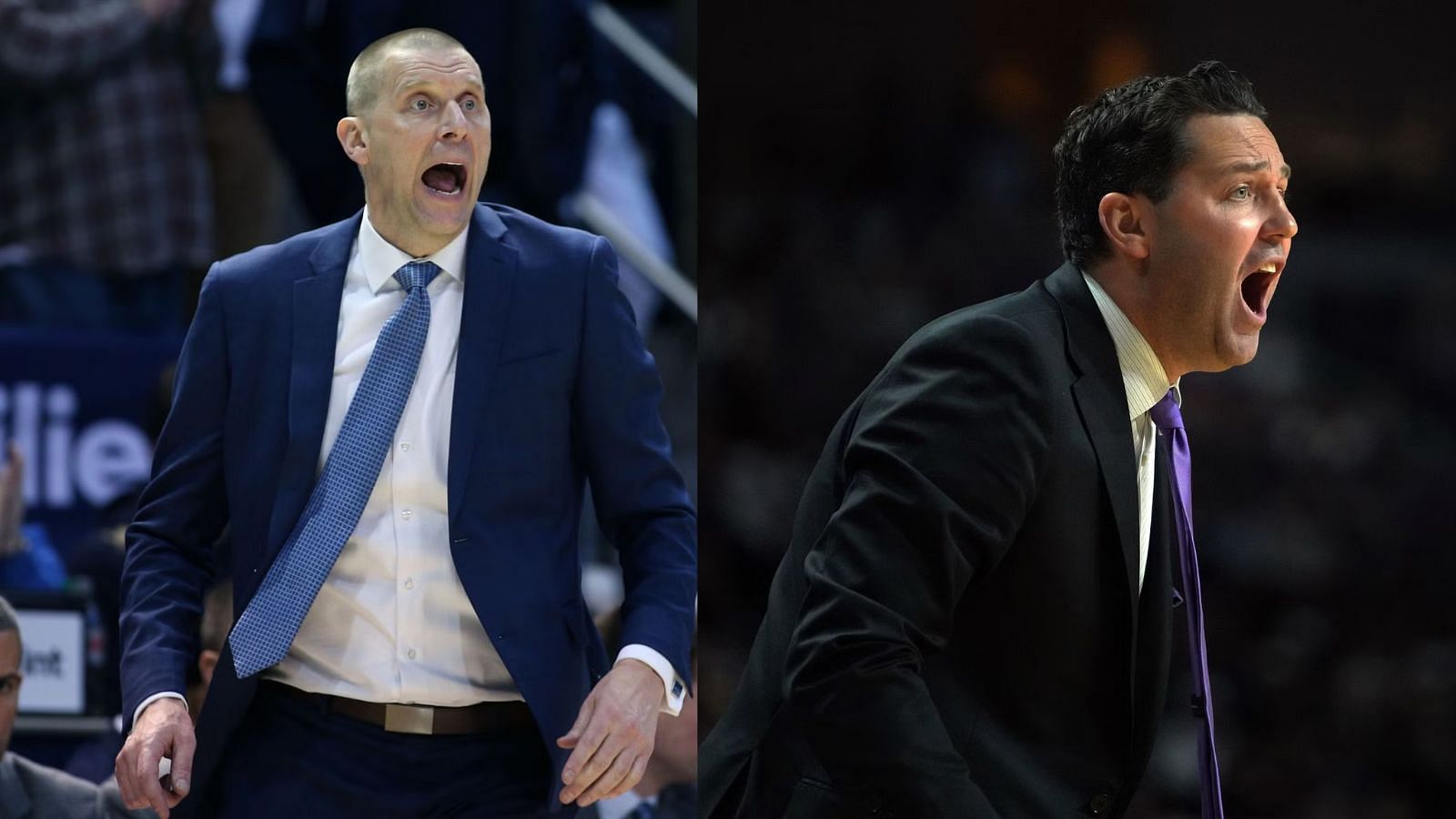Mark Pope (left) of BYU and Bryce Drew (right) of Grand Canyon could be potential Washington head coaches.