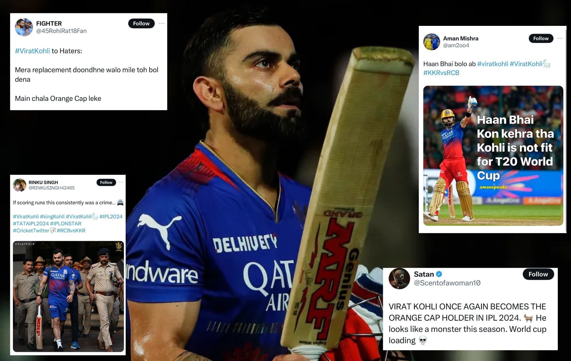"His bat does the talking" - Fans erupt as Virat Kohli scores 83* in ...