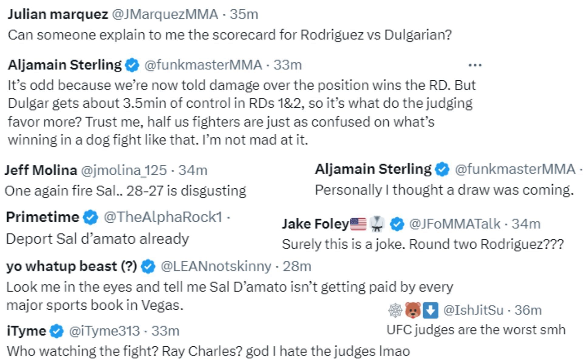 Reactions to Christian Rodriguez&#039;s win over Isaac Dulgarian