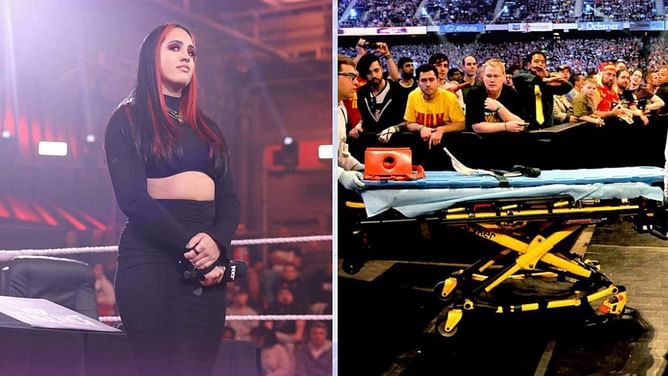 The Rock's daughter Ava and Shawn Michaels visibly concerned; top champion stretchered out of WWE show
