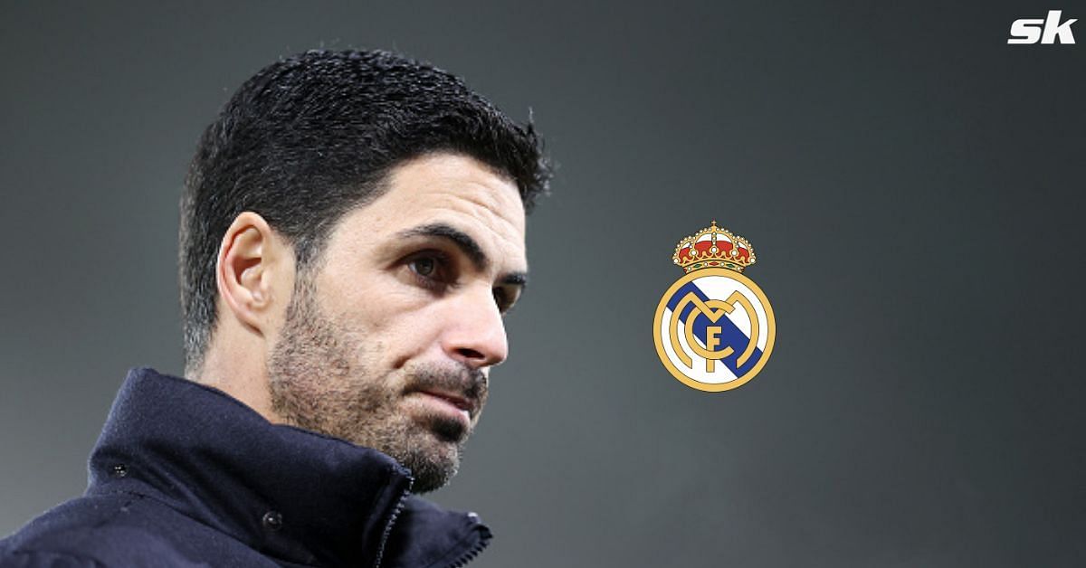 Mikel Arteta appears to admire Real Madrid