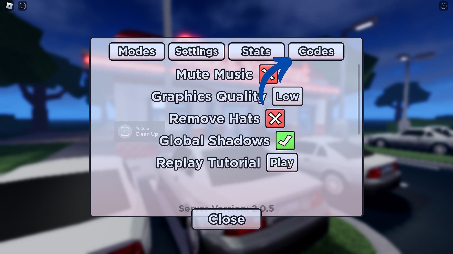 How to redeem codes for Dysfunctional Diner (Image via Roblox and Sportskeeda)