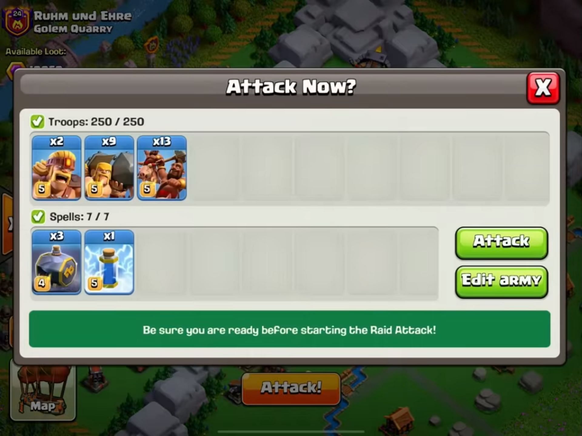 Army composition (Images via Supercell)