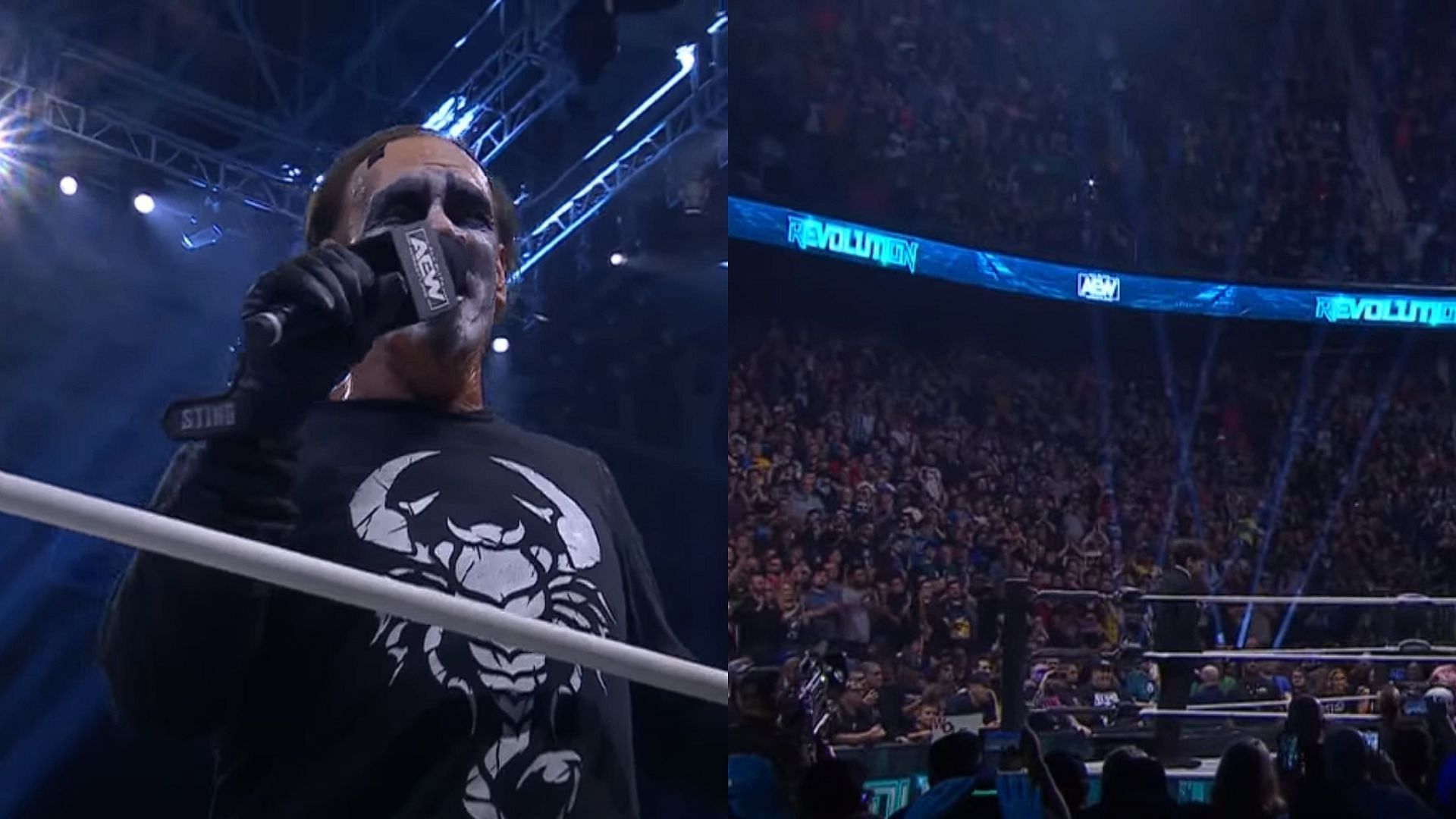 Sting competed in his retirement match tonight at Revolution [Photo courtesy of AEW