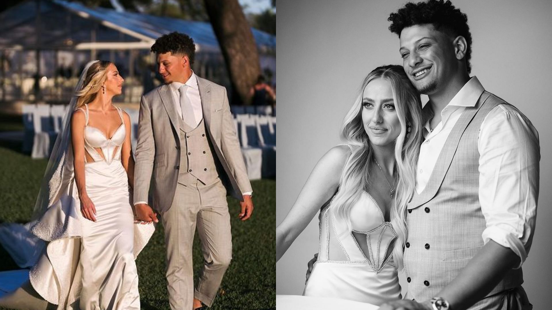 Patrick Mahomes and Brittany Mahomes celebrated their anniversary with throwback photos. 