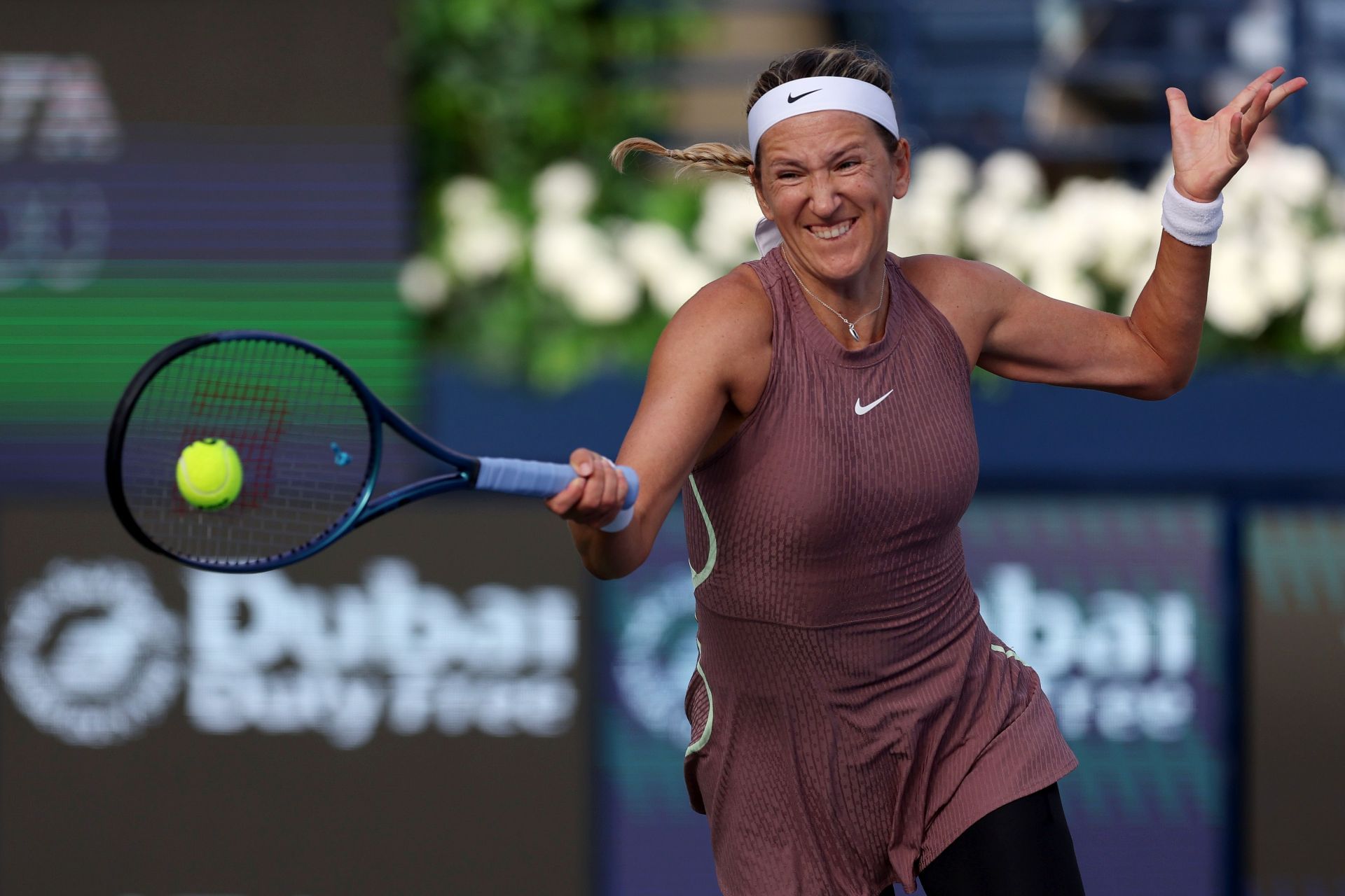 Victoria Azarenka at the 2024 Dubai Tennis Championships - Getty Images