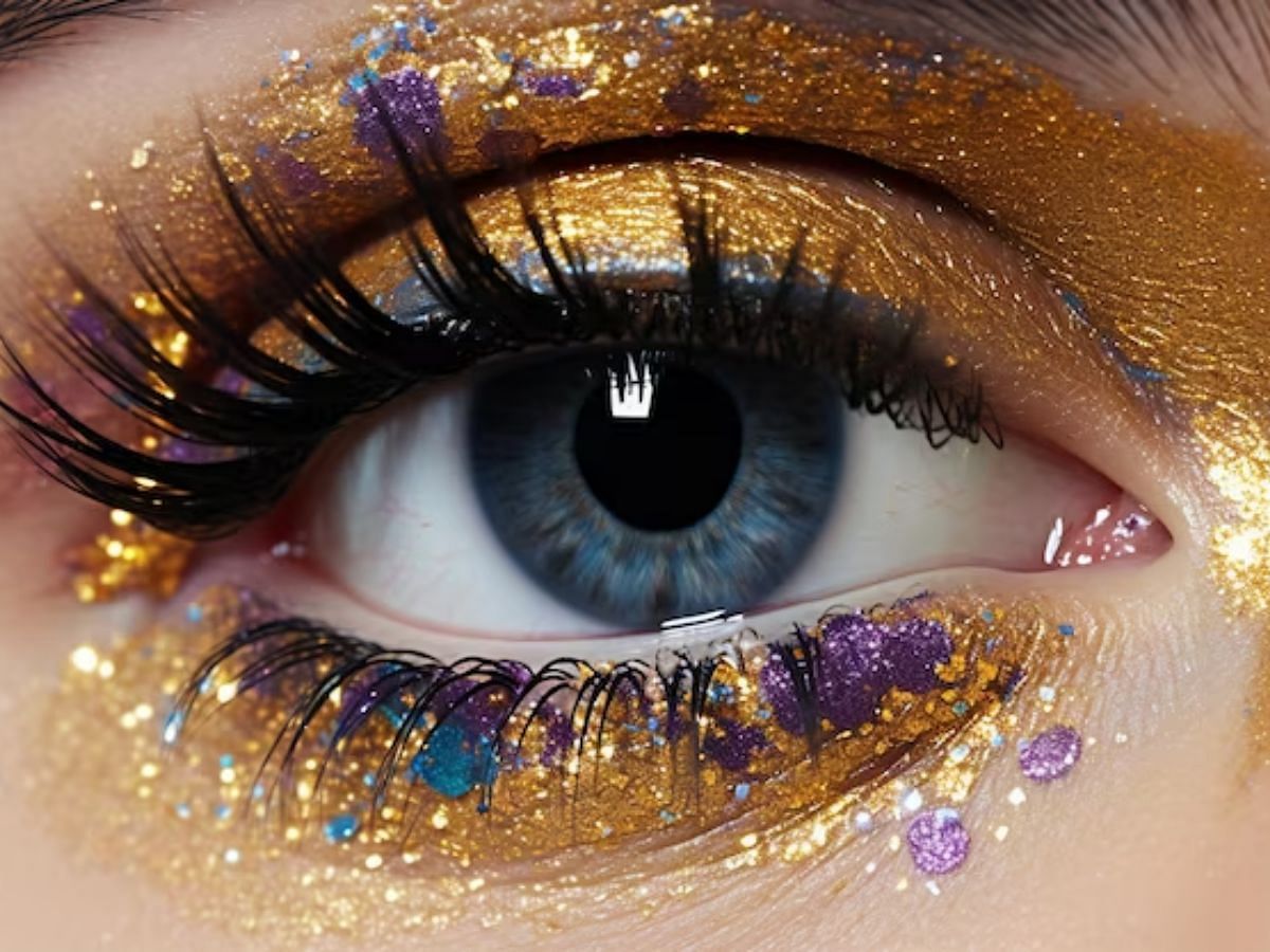 Glittery Disco makeup (Image via Freepik)