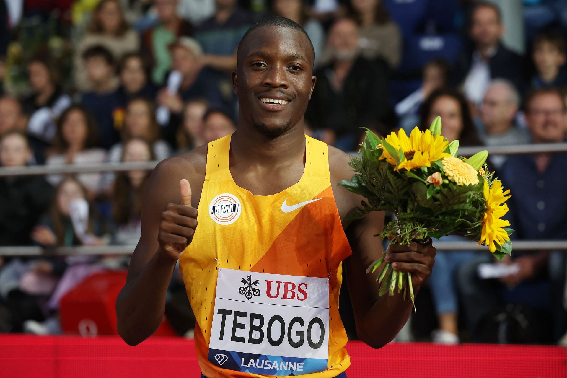 Letsile Tebogo at 200m race at Diamond League 2023