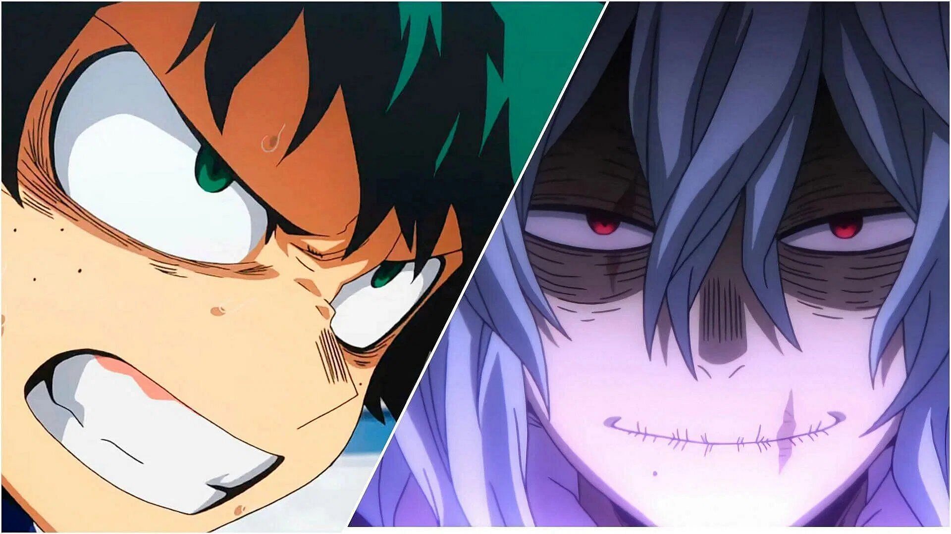 Deku and Shigaraki in the anime (Image via Bones).