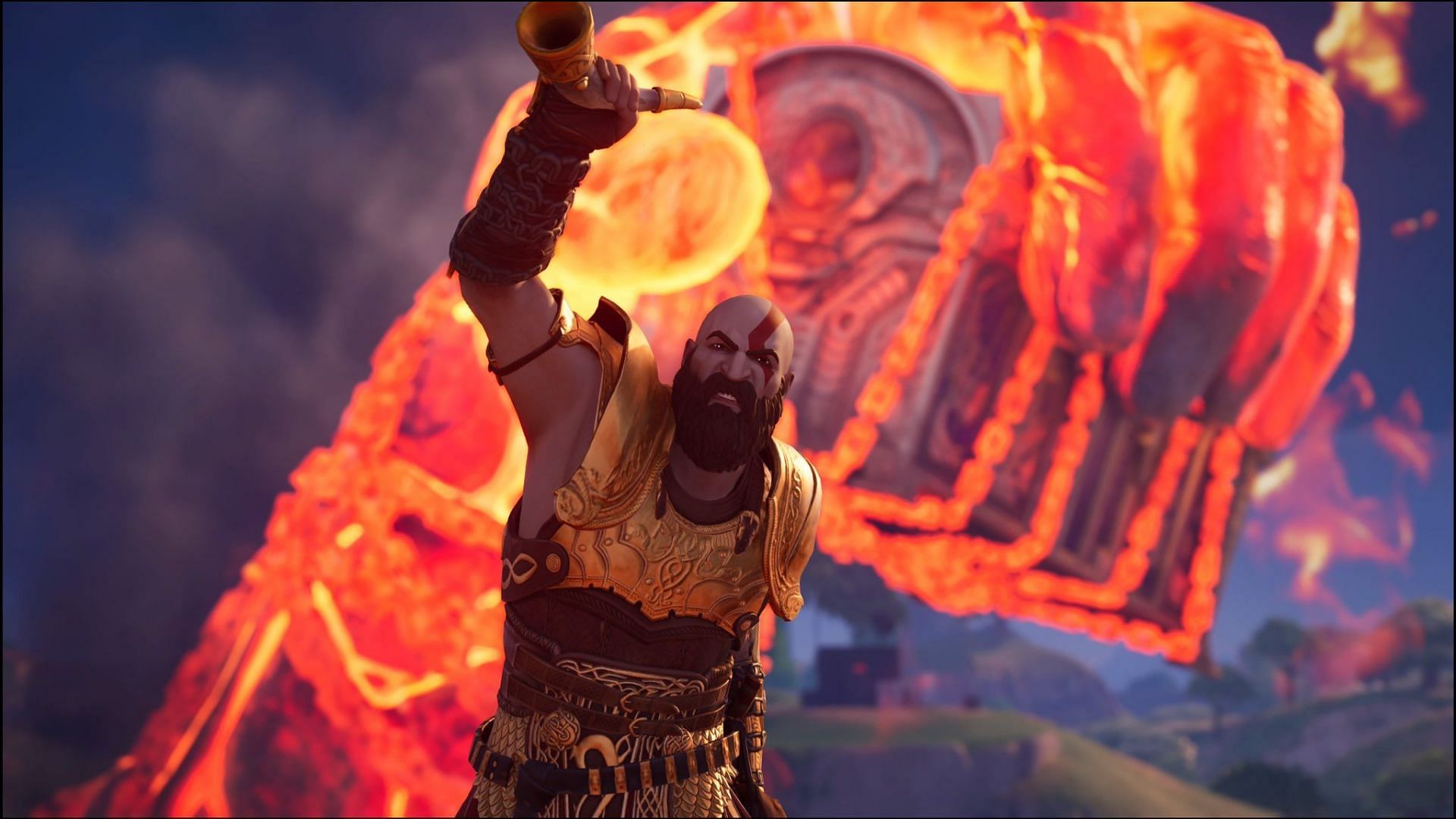 Fortnite Chapter 5 Season 2 leaks suggest Kratos Returning with Atreus, Zeus Mythic, flying ability, and more (Image via X/GoldenTheCube)