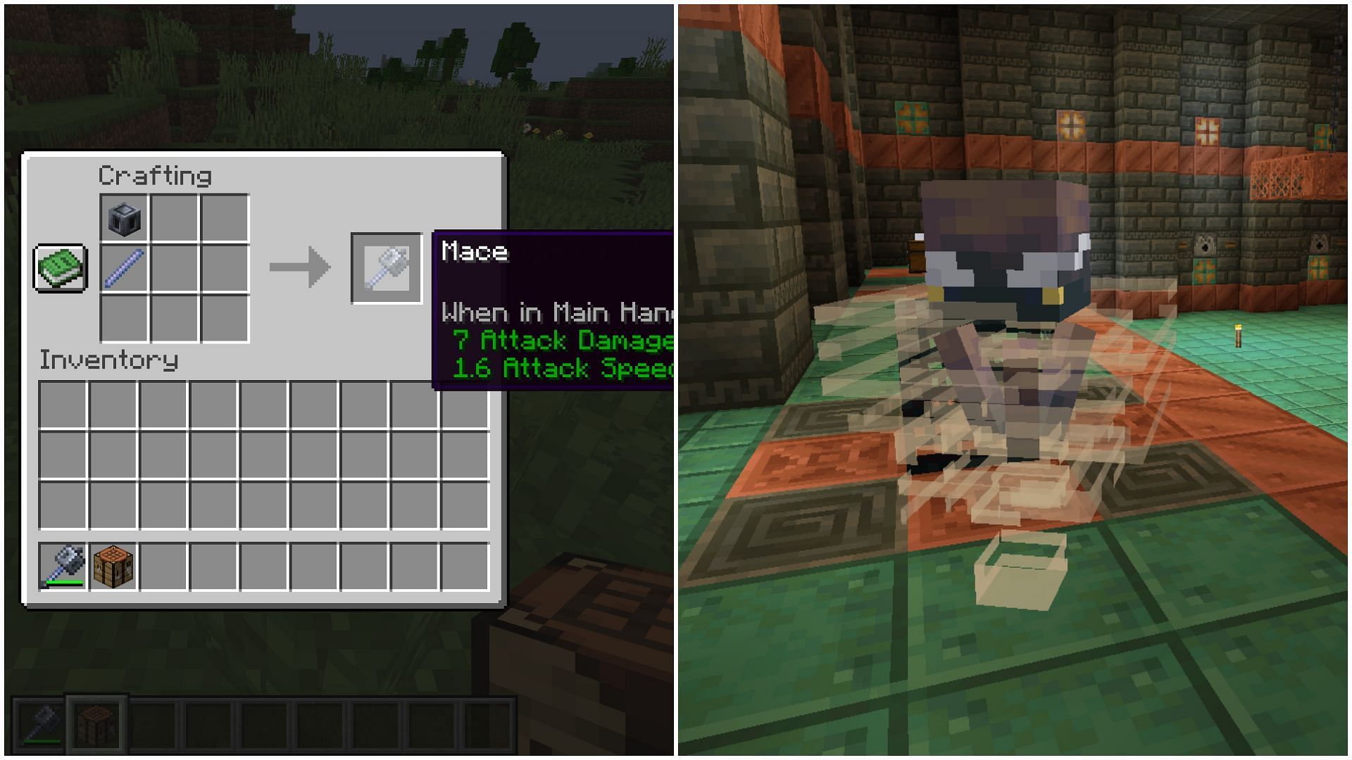 Ways to obtain wind charge and mace in Minecraft (Image via Mojang Studios)