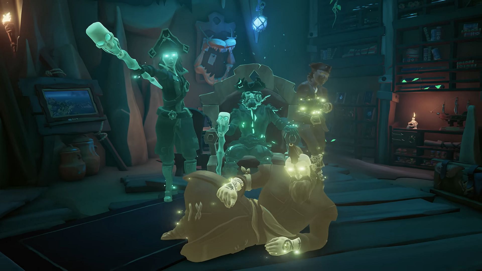 Blessing of Athena&#039;s Fortune is a mark of recognition in Sea of Thieves (Image via Rare)