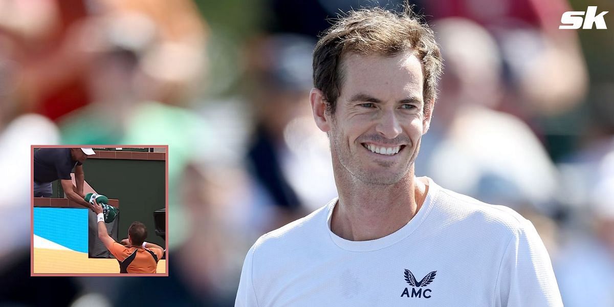 Andy Murray explains his touching gesture towards fan after receiving &quot;constant support&quot; during Indian Wells 1R win